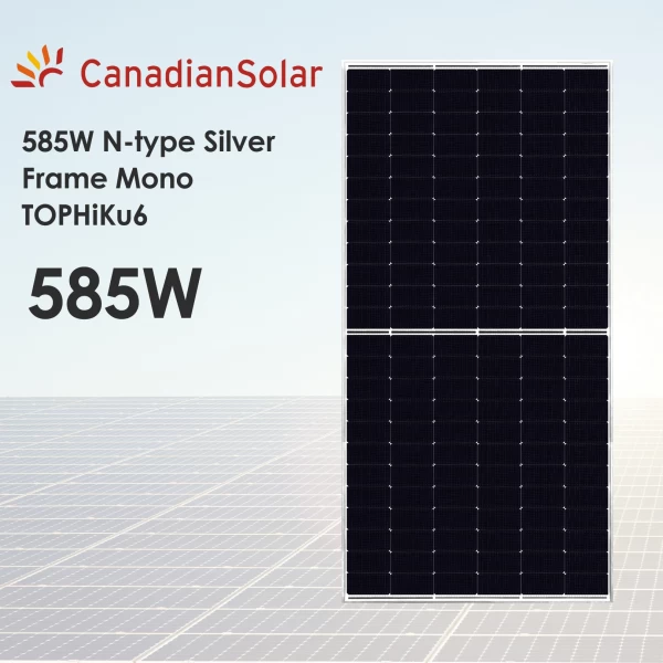 Сонячна панель CanadianSolar 585W N-type Silver Frame Mono TOPHiKu6